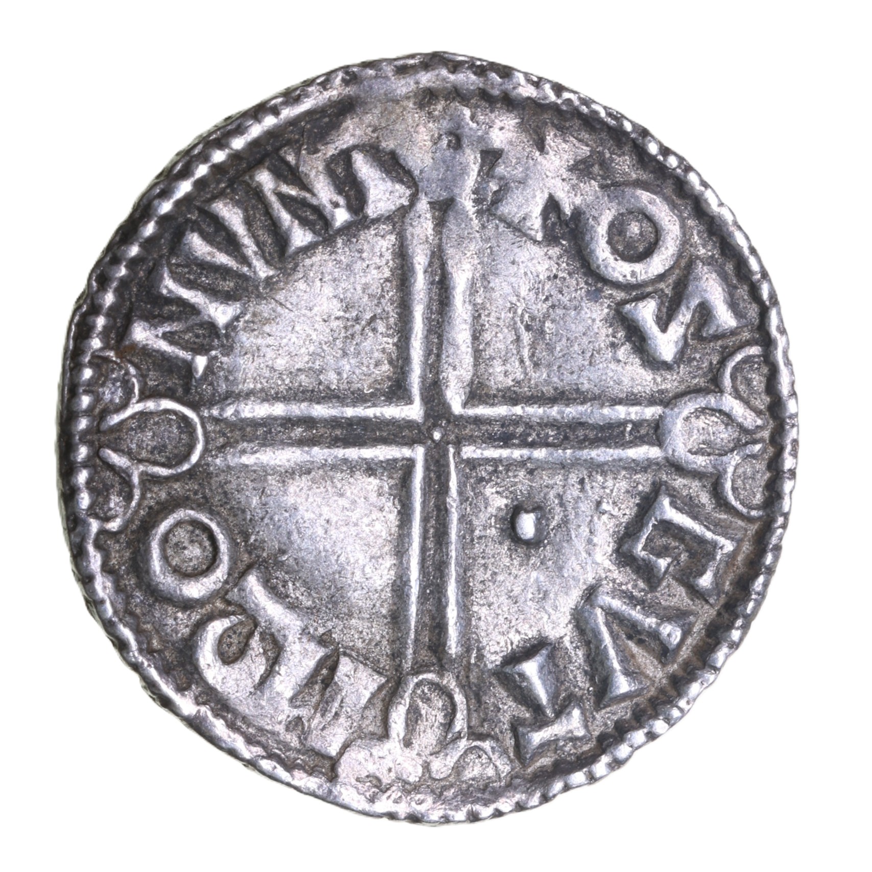 Aethelred II AD 978-1016 Silver Penny Long Cross type Huntingdon Archbishop issue - Image 2