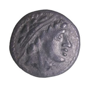 Bactria Contemporary Imitation of Seleukid Demetrios 162-150 BC Silver Drachm