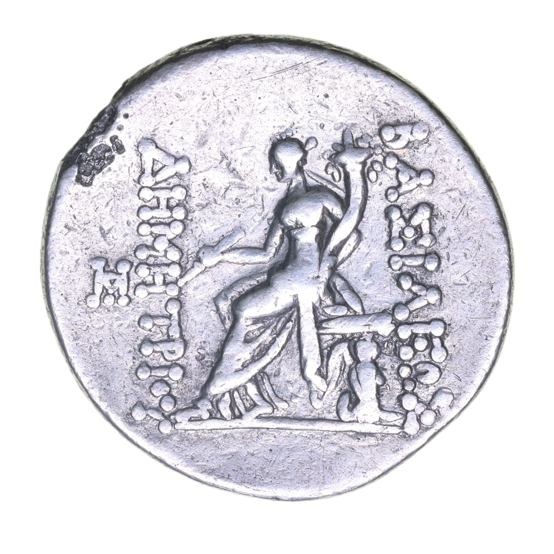 Seleucid Kingdom Demetrios II Nikator 145-140 BC Silver Tetradrachm - Image 2