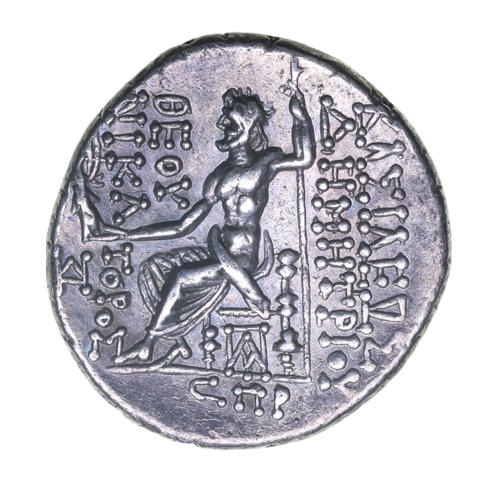 Seleucid Kingdom Demetrios II Nikator 130-125 BC Silver Tetradrachm - Image 2