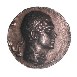Bactria Agathokles Dikaios 180-175 BC Silver Tetradrachm