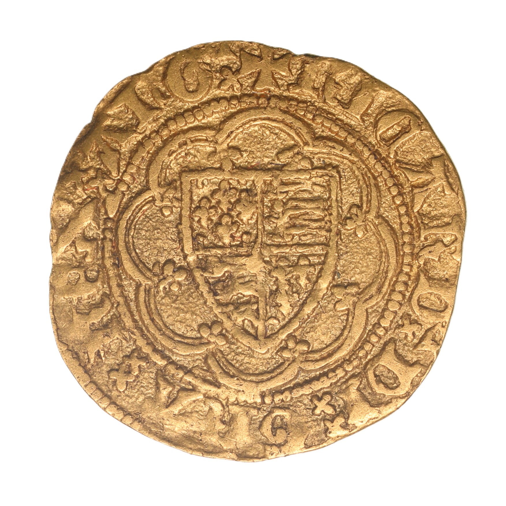 Richard II AD 1377-1399 Gold Quarter Noble