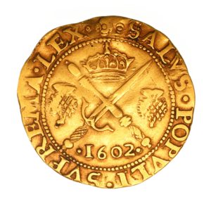 Scotland James VI AD 1567-1625 Gold Sword & Sceptre Piece AD 1602