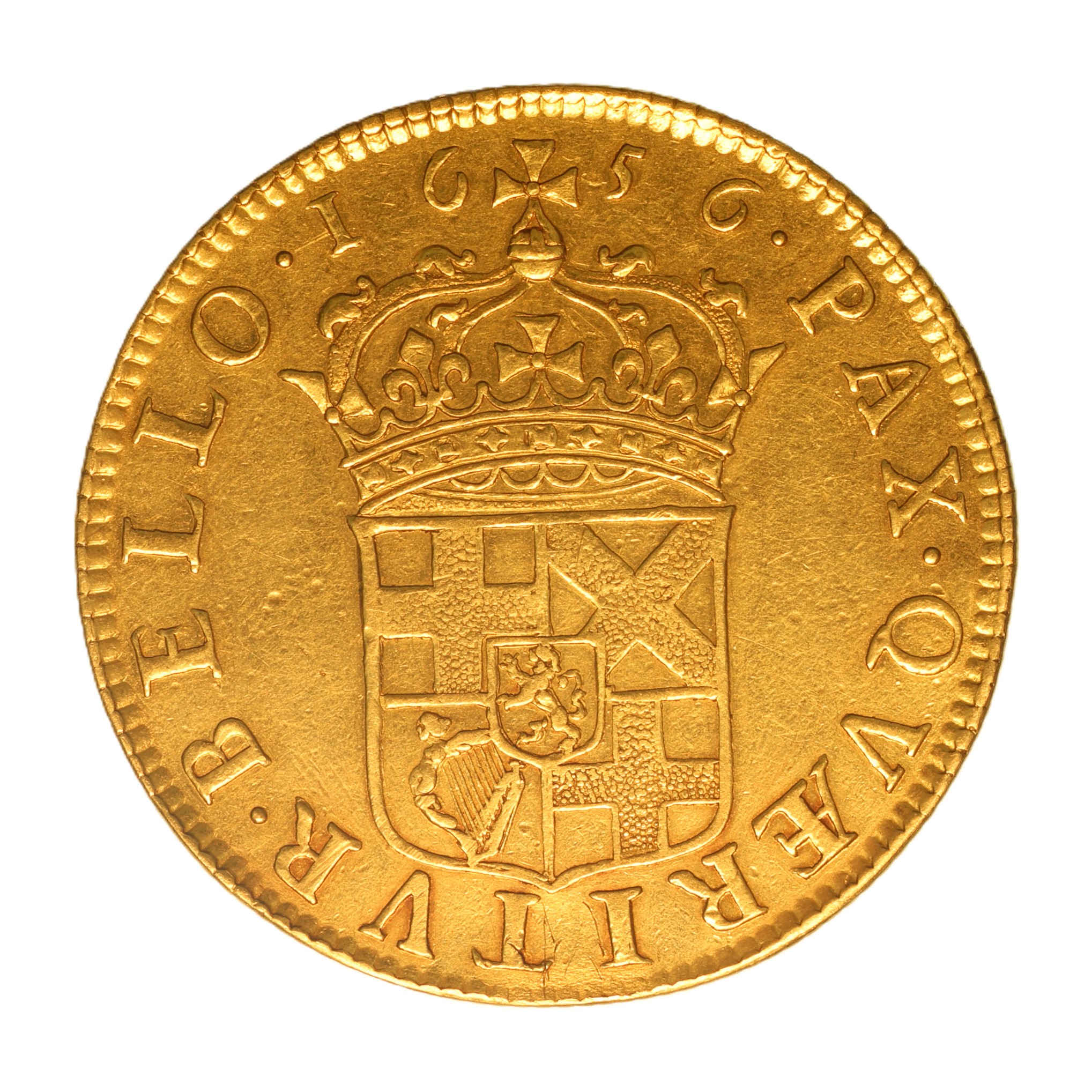 Oliver Cromwell AD 1653-1658 Gold Broad AD 1656 - Image 2