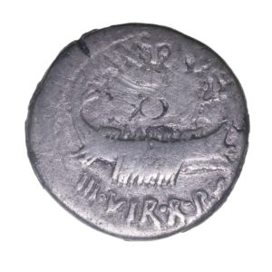 Mark Antony 30 BC Silver Denarius