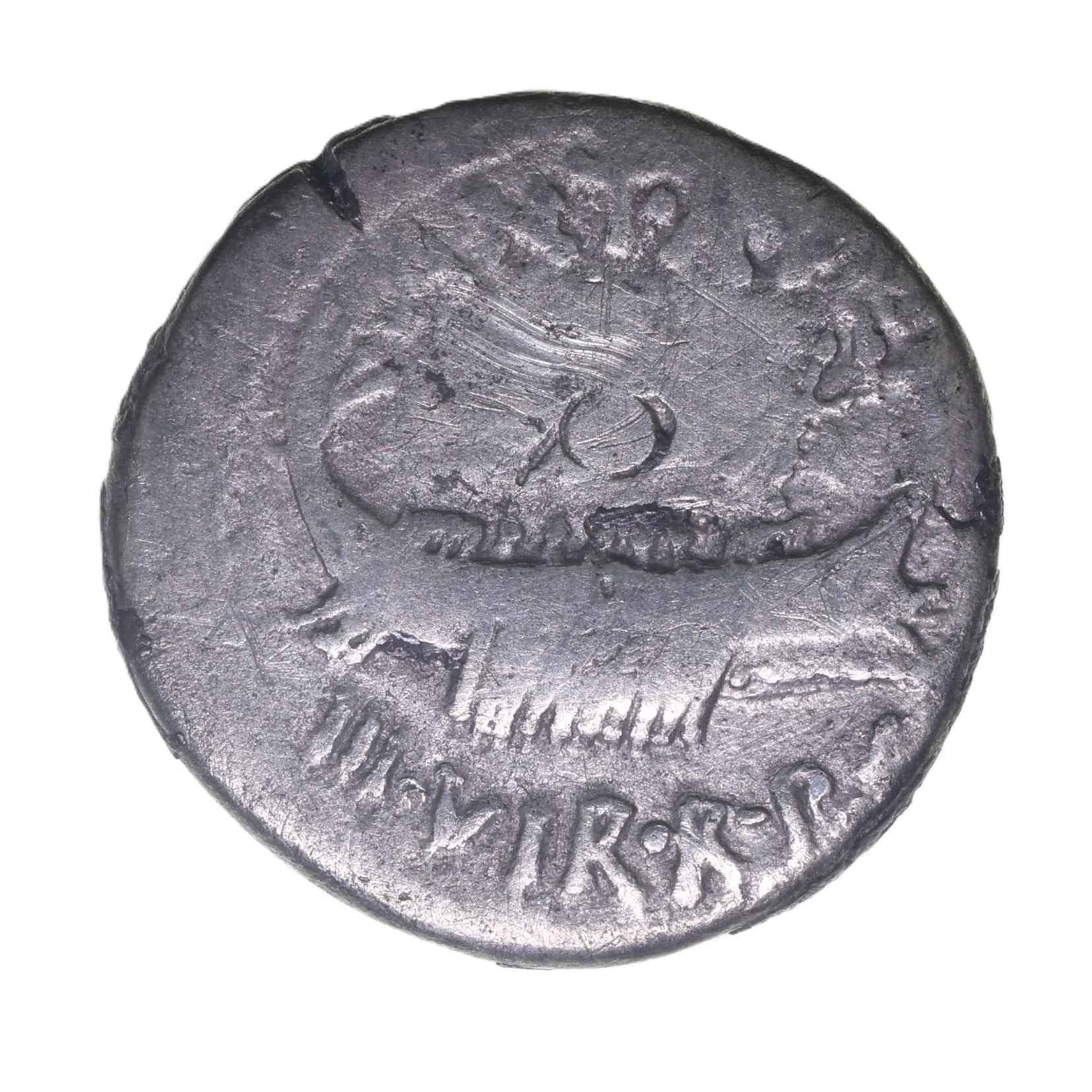 Mark Antony 30 BC Silver Denarius