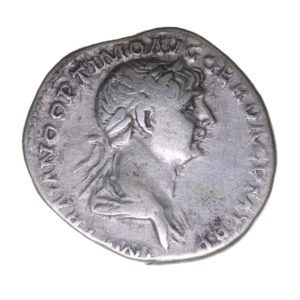 Trajan AD 98-117 Silver Denarius Rome *Trajan's column*