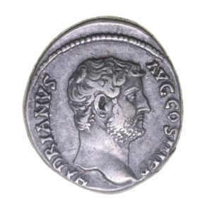 Hadrian AD 117-138 Silver Denarius  Travel Series - Africa reclining left