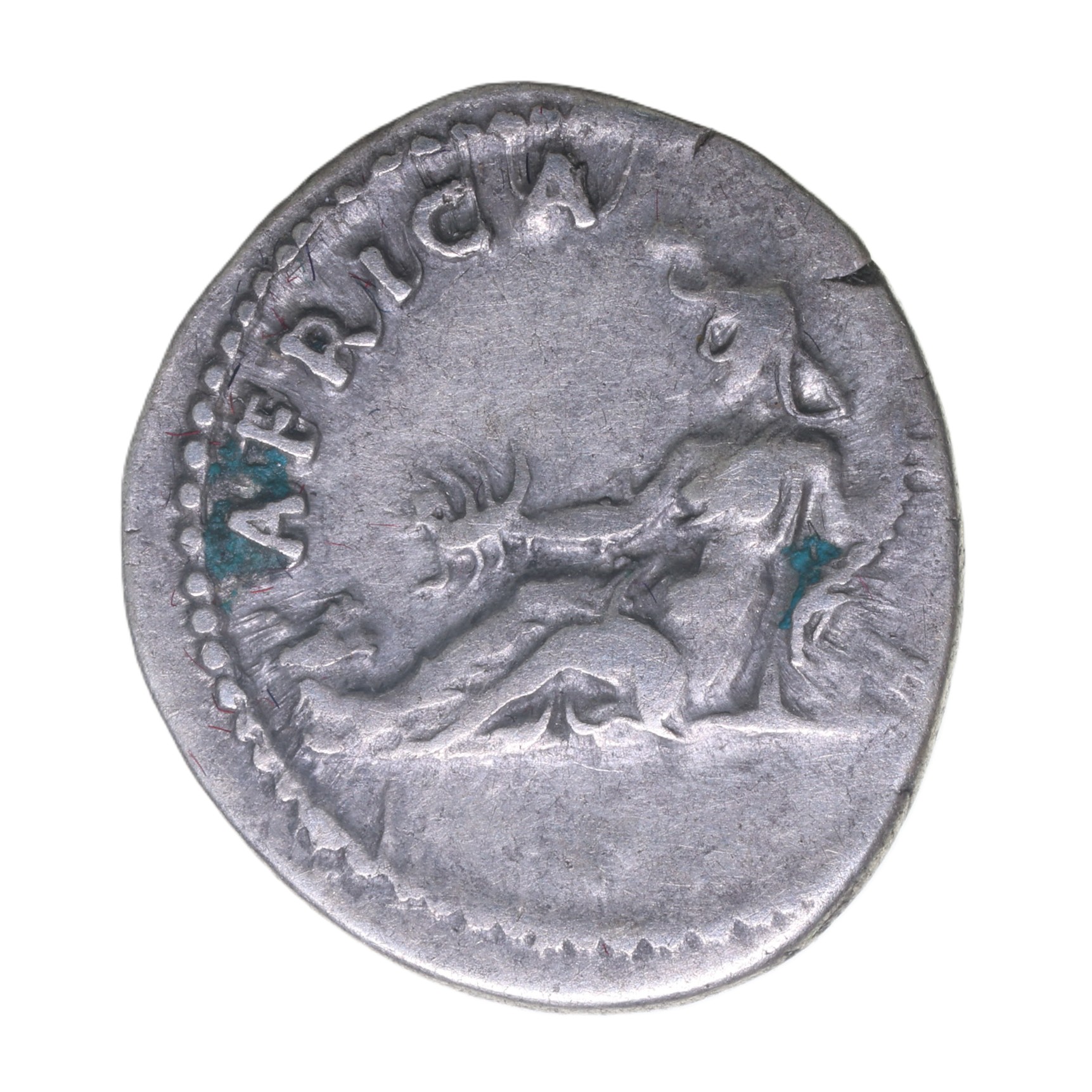 Hadrian AD 117-138 Silver Denarius Travel Series - Africa reclining left - Image 2