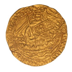 Edward III AD 1327-1377 Gold Half Noble London Transitional treaty period AD 1361