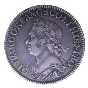 Oliver Cromwell AD 1653-1658 Silver Halfcrown AD 1658