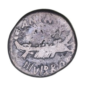 Mark Antony 30 BC Silver Denarius