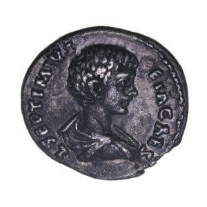 Geta AD 209-211 Silver Denarius as Caesar
