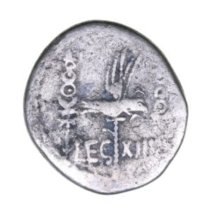 Mark Antony 30 BC Silver Denarius LEG XIII