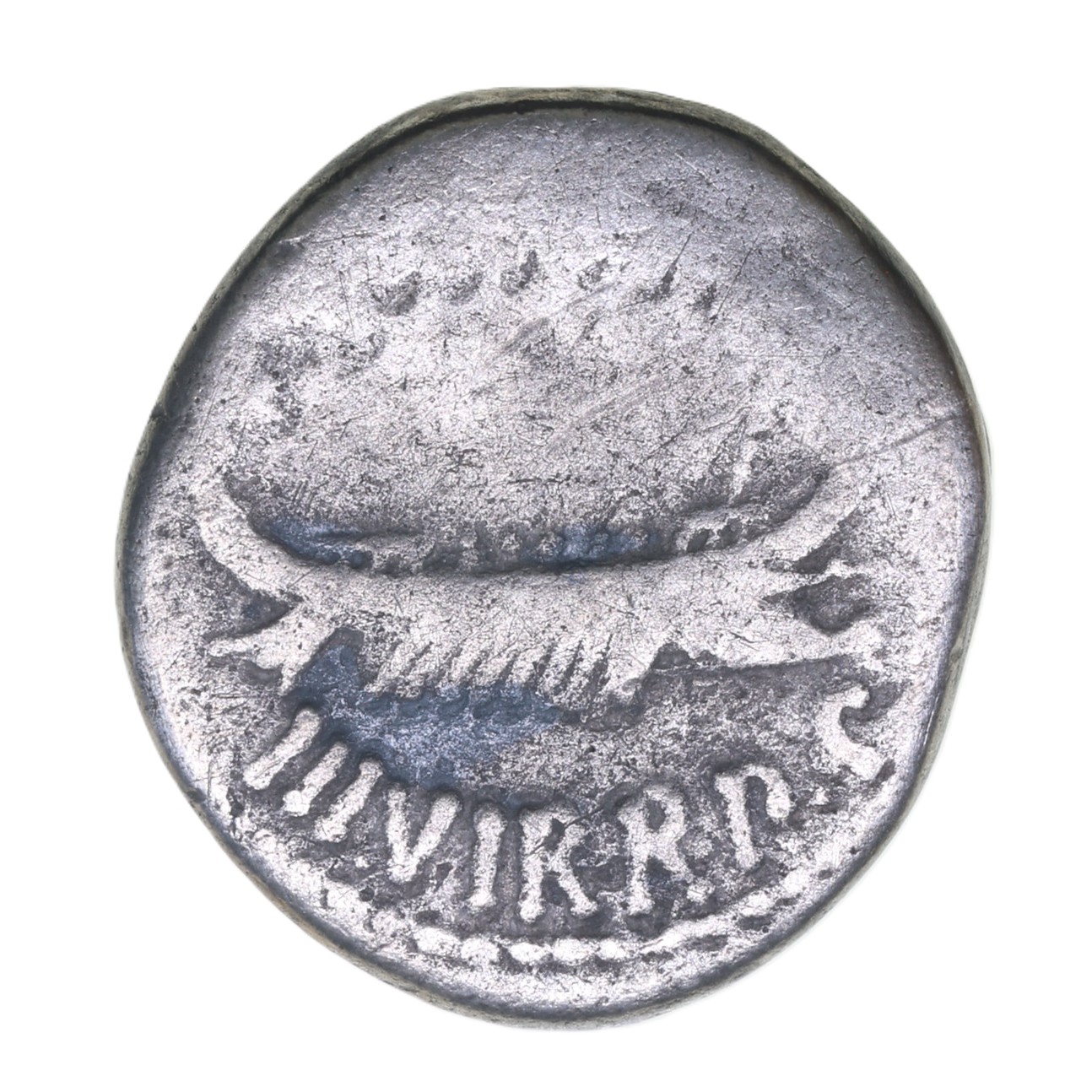 Mark Antony 30 BC Silver Denarius LEG XIII - Image 2