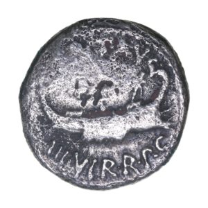 Mark Antony 30 BC Silver Denarius LEG XVII CLASSICAE