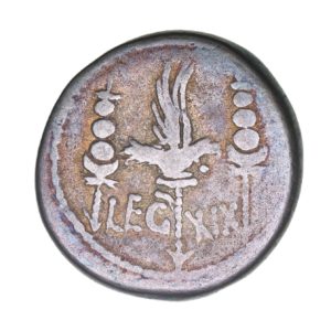 Mark Antony 30 BC Silver Denarius LEG XIX