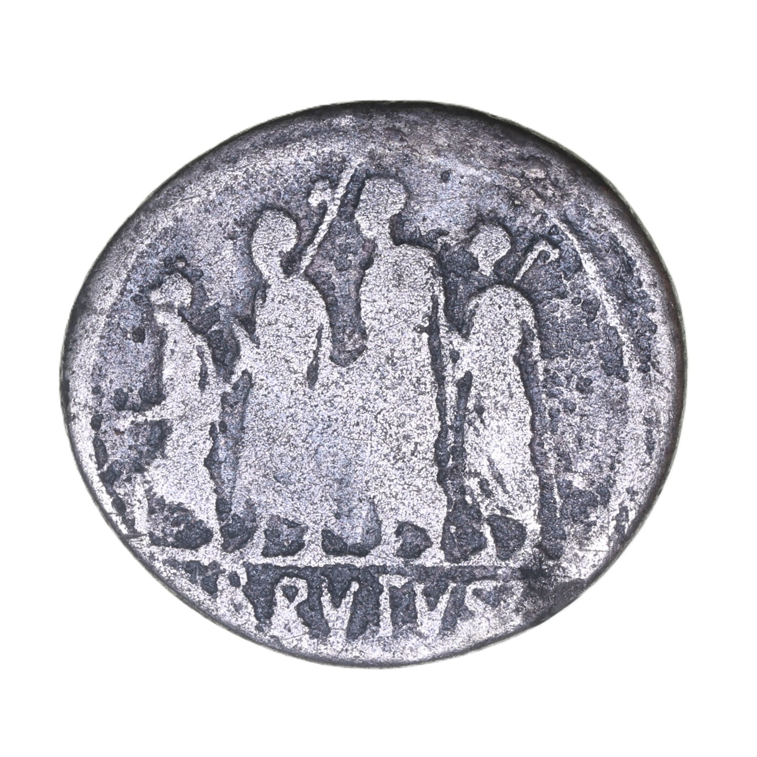 Roman Republic Q. Servilius Brutus 54 BC Silver Denarius - Image 2