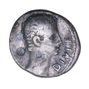 Augustus 27 BC- AD 14 Silver Denarius Lyon