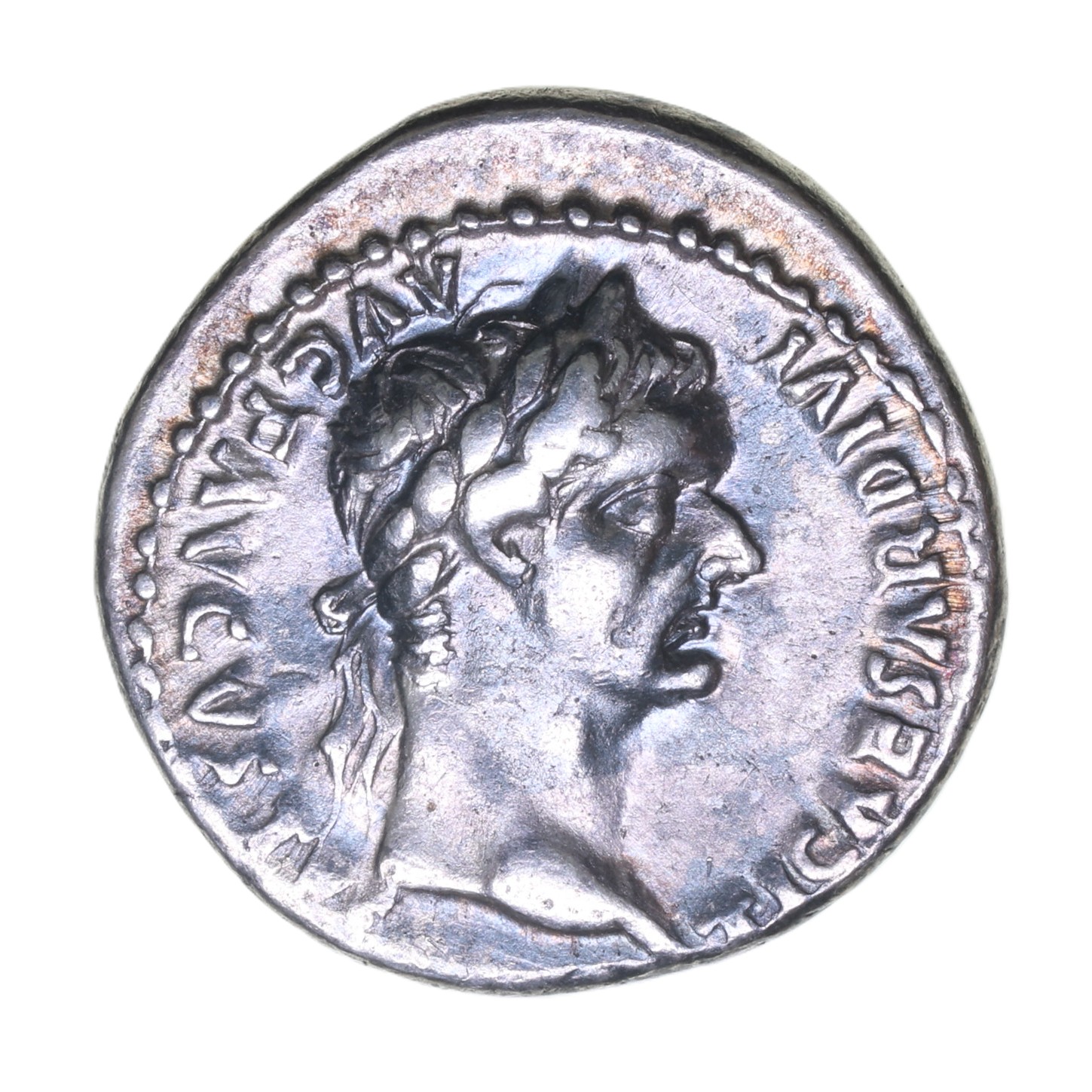Tiberius AD 14-37 Silver Denarius Tribute Penny Lyon
