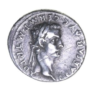 Caligula AD 37-41 Silver Denarius Lyon