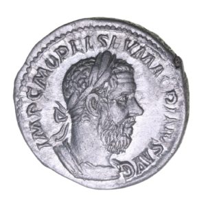 Macrinus AD 217-218 Silver Denarius Rome