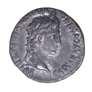 Augustus 27 BC- AD 14 Silver Denarius Lyon