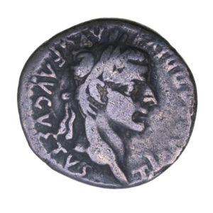 Tiberius AD 14-37 Silver Denarius Lyon Tribute Penny