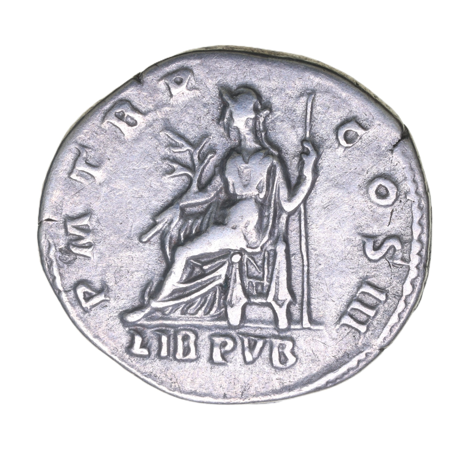 Hadrian AD 117-138 Silver Denarius Rome - Image 2