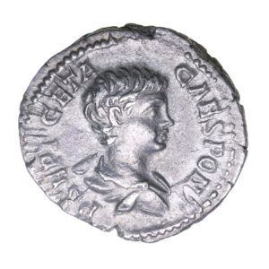 Geta as Caesar AD 209-211 Silver Denarius Rome