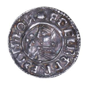 Aethelred II AD 978-1016 Silver Penny Crux type Lincoln