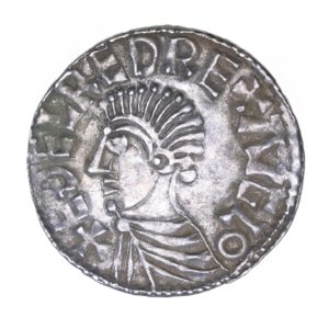 Aethelred II AD 978-1016 Silver Penny Long Cross type Lincoln