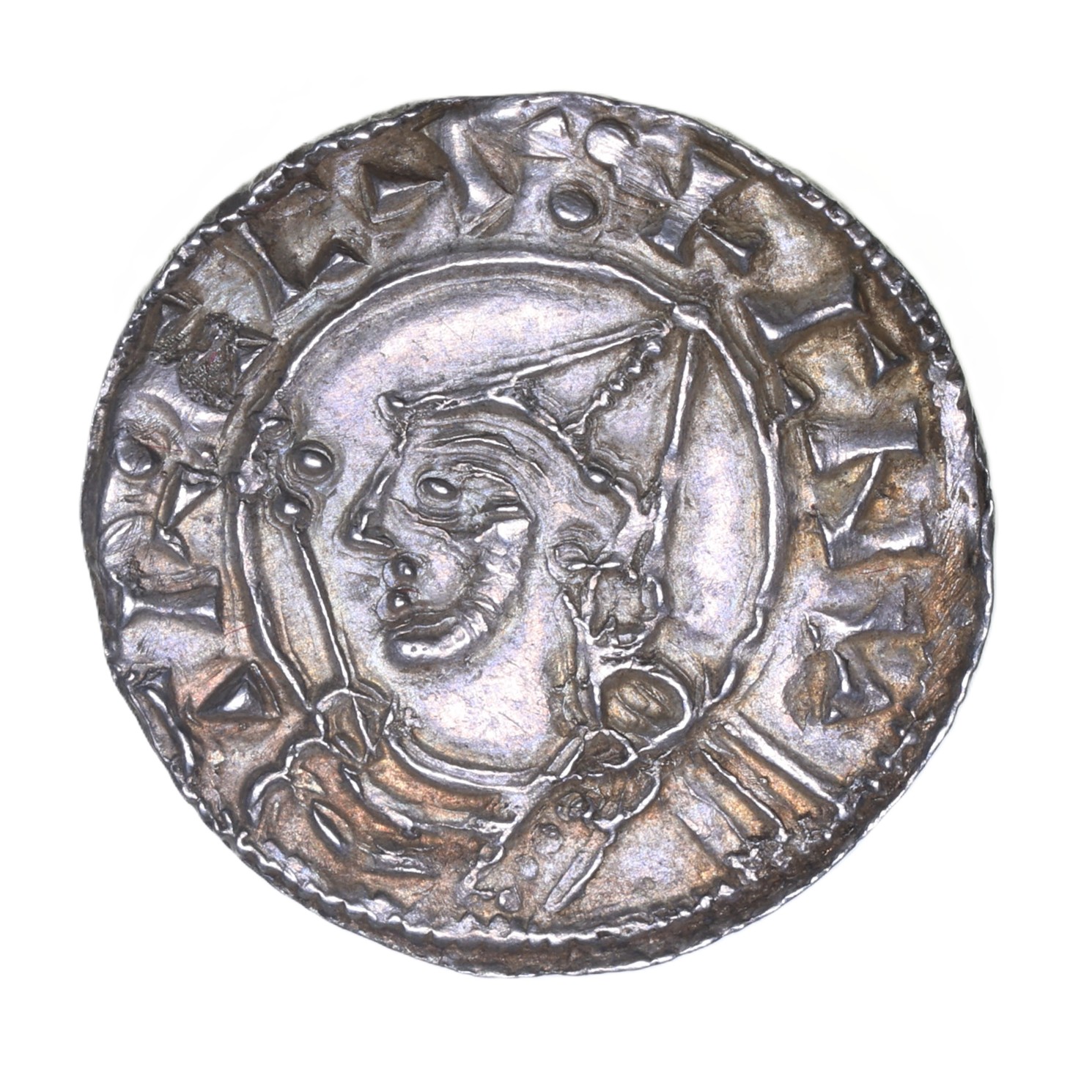 Cnut AD 1016-1035 Silver Penny Pointed Helmet type London