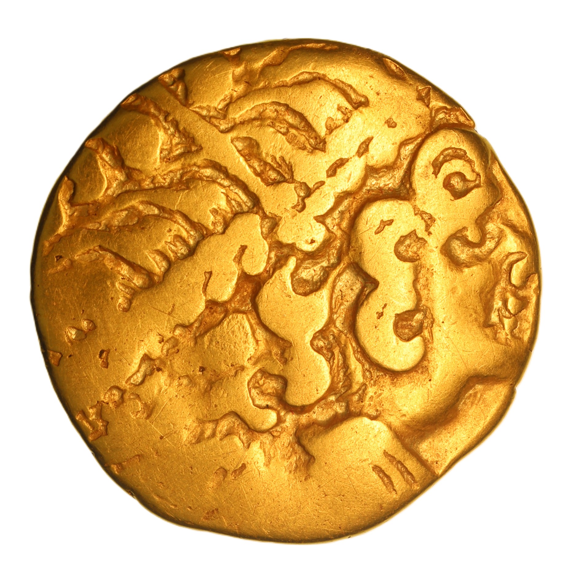 Gallo Belgic Ambiani 2nd Century BC Broad Flan Gold Stater