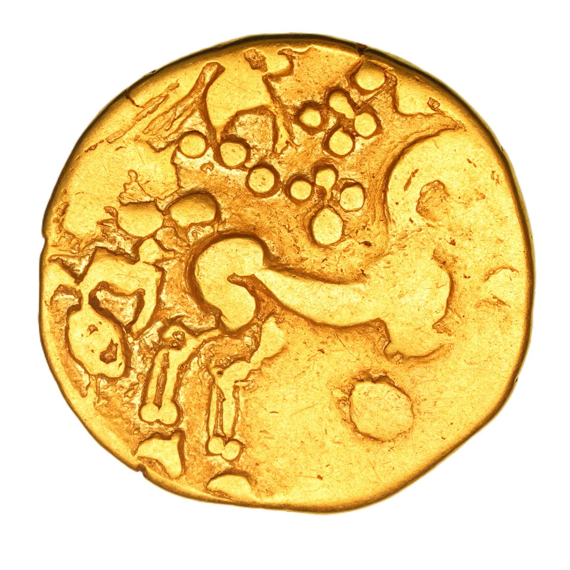 Gallo Belgic Ambiani 2nd Century BC Broad Flan Gold Stater - Image 2