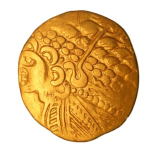 Gallo Belgic Bellovaci 2nd Century BC Broad Flan Gold Stater
