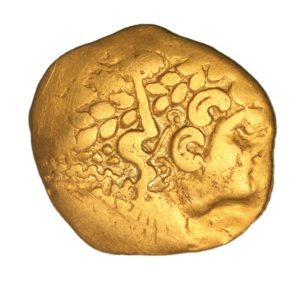 Gallo Belgic Ambiani 2nd Century BC Broad Flan Gold Quarter Stater *Rare*