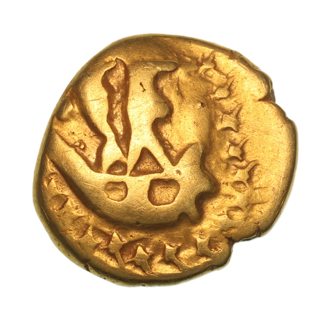 Gallo Belgic Morini 2nd Century BC Boat Tree Gold Quarter Stater - Image 2