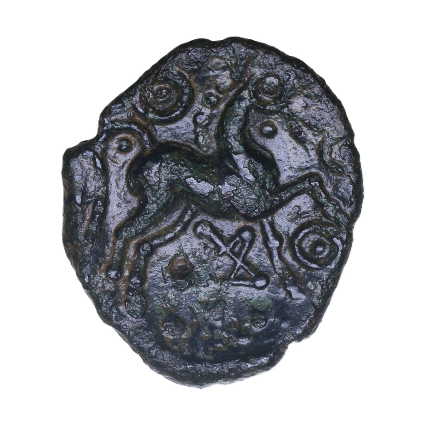 Cantiaci Dubnovellaunos c. 25 BC-AD 5 Boar Horse Bronze Unit *Extremely Rare* - Image 2