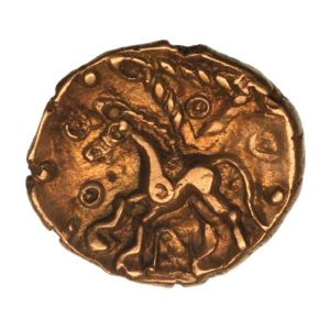 Cantiaci 1st Century BC Corded Triangle Gold Quarter Stater *Rare*
