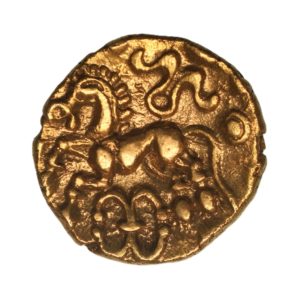 Cantiaci 1st Century BC Double Torc Gold Quarter Stater *Excessively Rare*