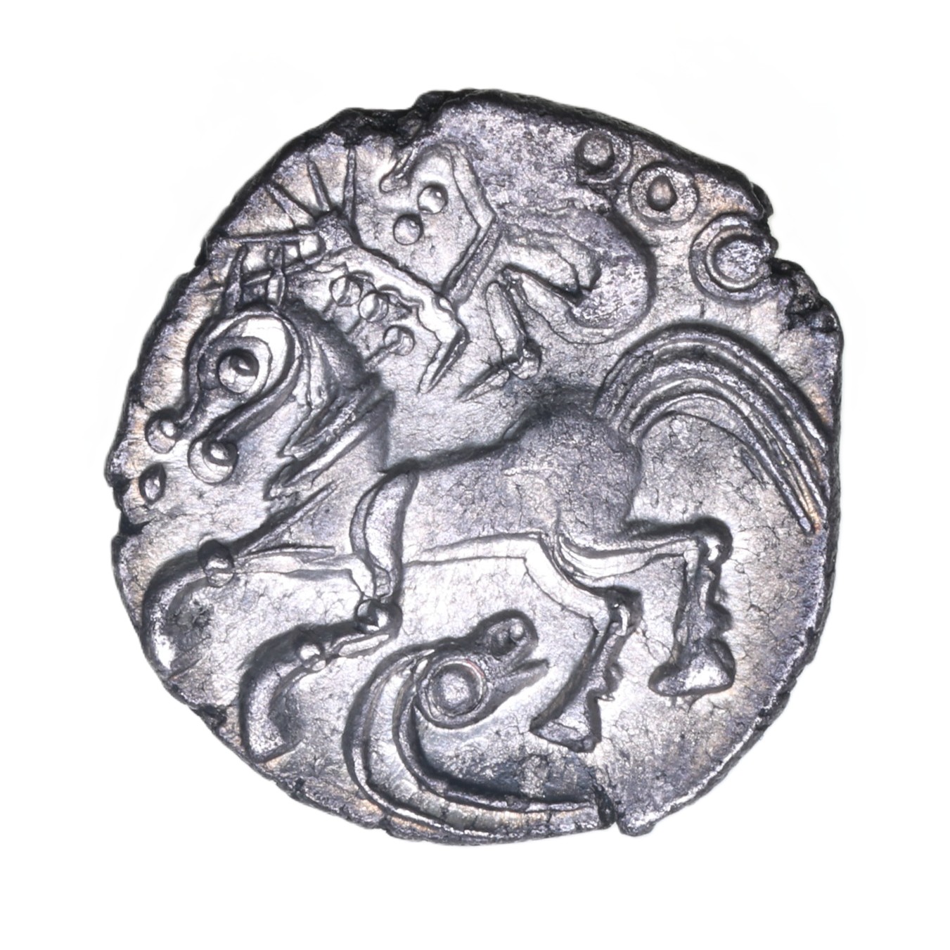 Cantiaci 1st Century BC Snakeheads Silver Unit *Excessively Rare* - Image 2
