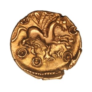 Cantiaci Dubnovellaunos c.25 BC-AD 5 Trefoil Gold Quarter Stater *Very Rare*
