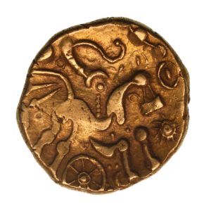 Regini & Atrebates/Belgae 1st Century BC Selsey Rings (varient) Gold Stater *Excessively Rare*