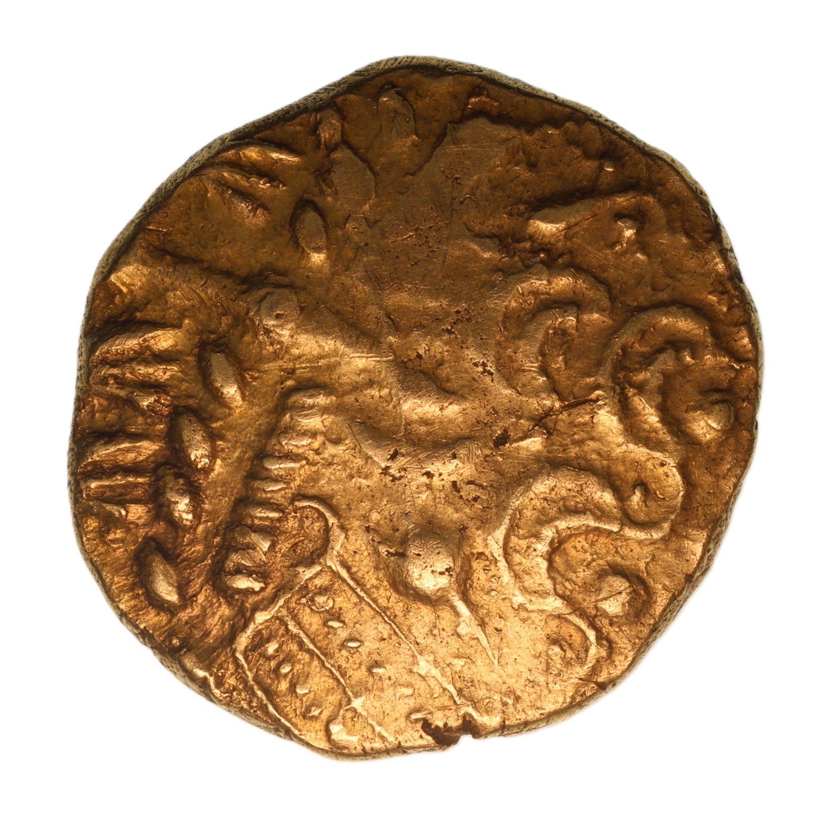 Regini & Atrebates/Belgae 1st Century BC Selsey Rings (varient) Gold Stater *Excessively Rare* - Image 2