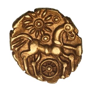 Regini & Atrebates 1st Century BC Selsey Dahlia No Mane Type Gold Quarter Stater *Rare*
