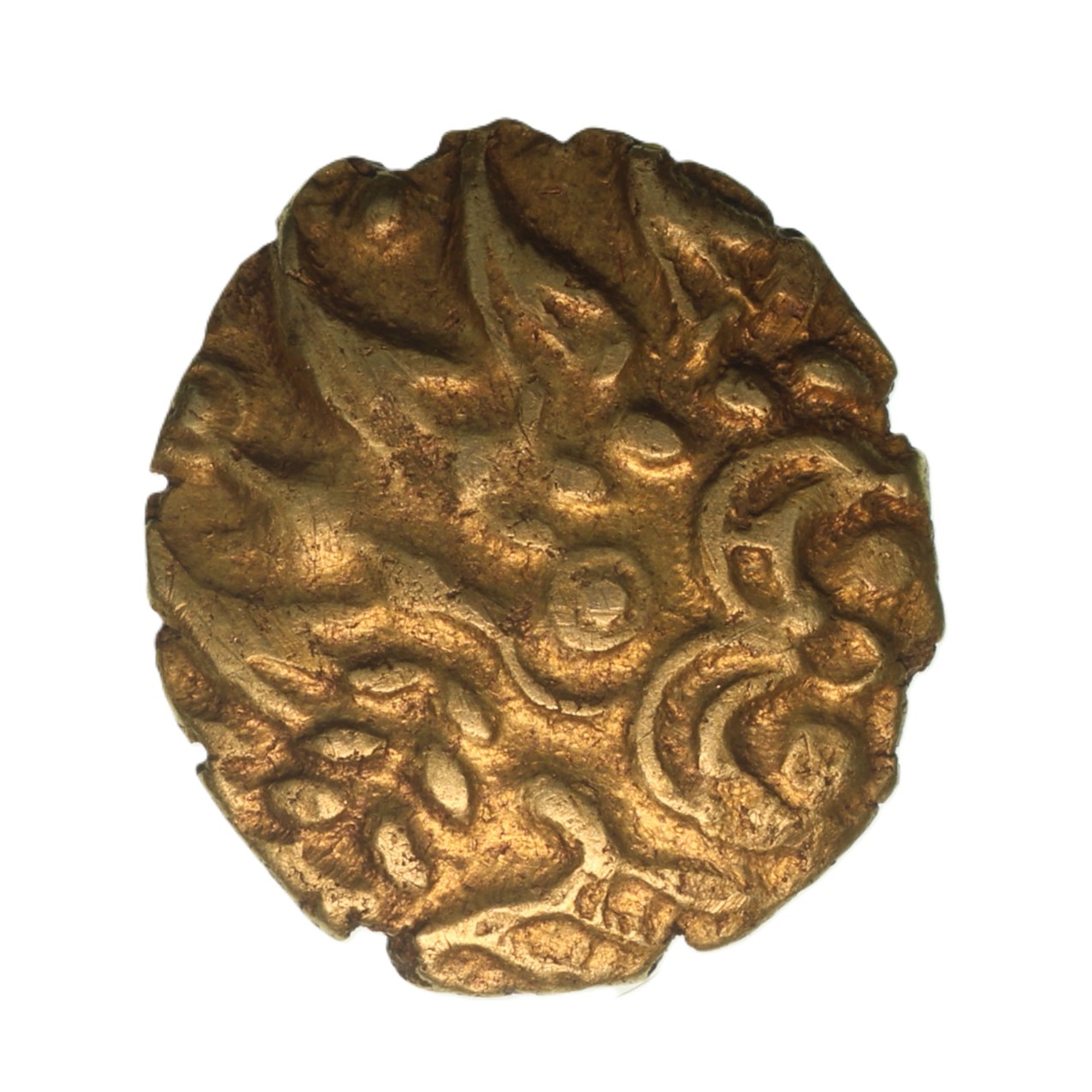 Regini & Atrebates 1st Century BC Selsey Dahlia No Mane Type Gold Quarter Stater *Rare* - Image 2
