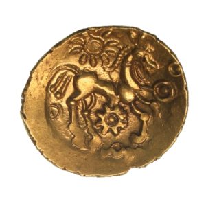 Regini & Atrebates 1st Century BC Bognor Cogwheel Mane Type Gold Quarter Stater