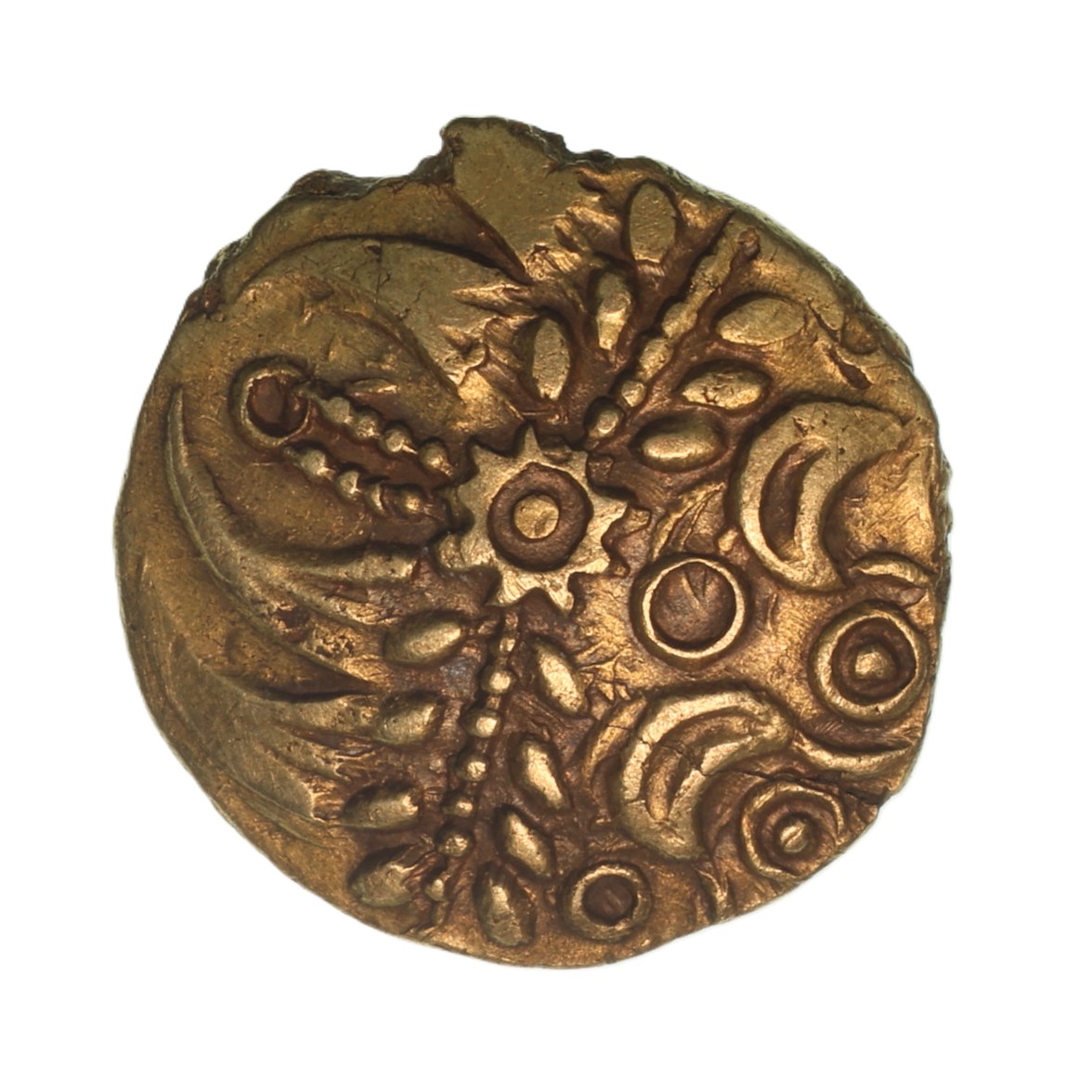 Regini 1st Century BC Ratham Ringpole Gold Quarter Stater *Very Rare* - Image 2