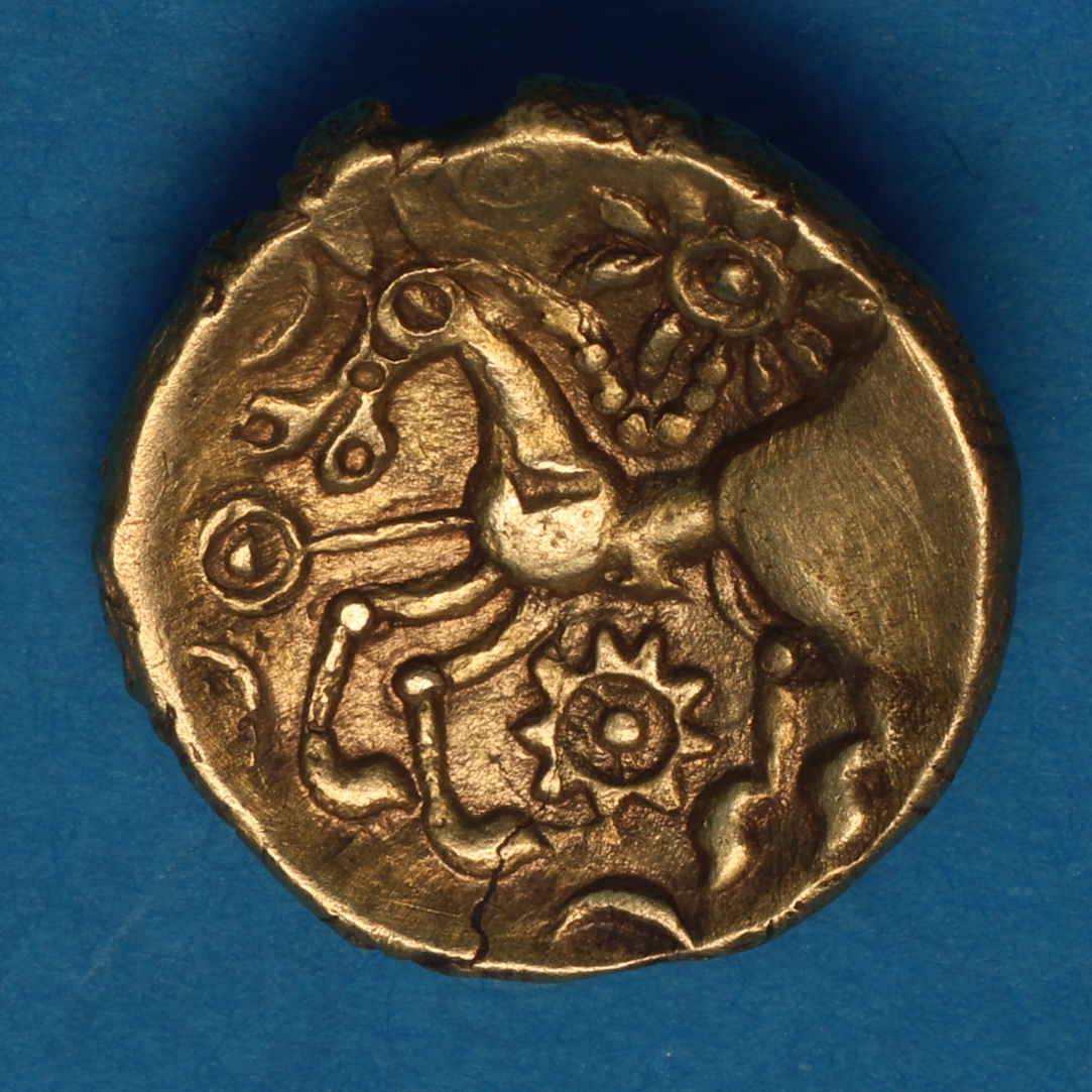 Regini 1st Century BC Ratham Ringpole Gold Quarter Stater *Very Rare* - Image 3